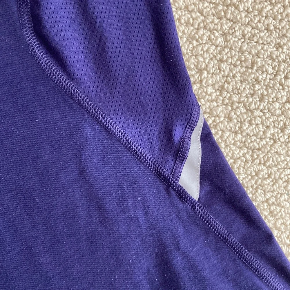 PUMA Cool Cell Athletic Reflective Long Sleeve Shirt Crew Purple Small Top Vent
